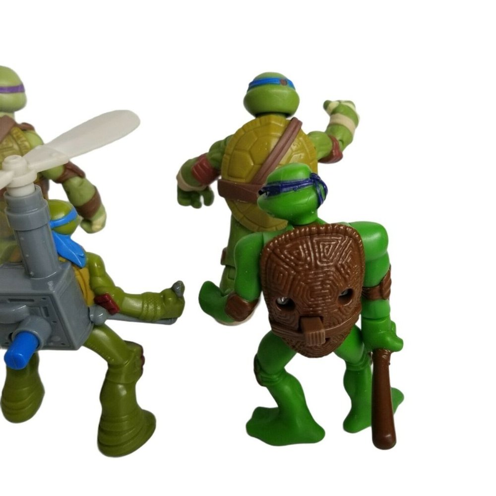 Teenage Mutant Ninja Turtles Action Figure Toy Lot 2012 Viacom 4 inches TMNT - Picture 5 of 8